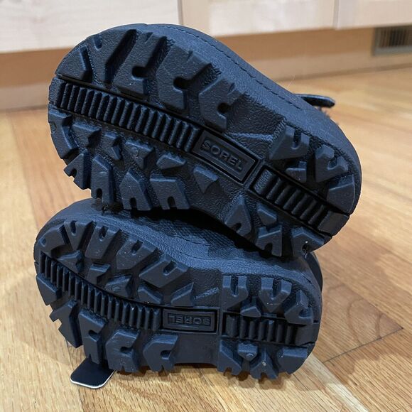 SOREL Snow Commander Toddler Boots Size 4 Black Faux Fur Winter NEW NO BOX - Picture 10 of 11